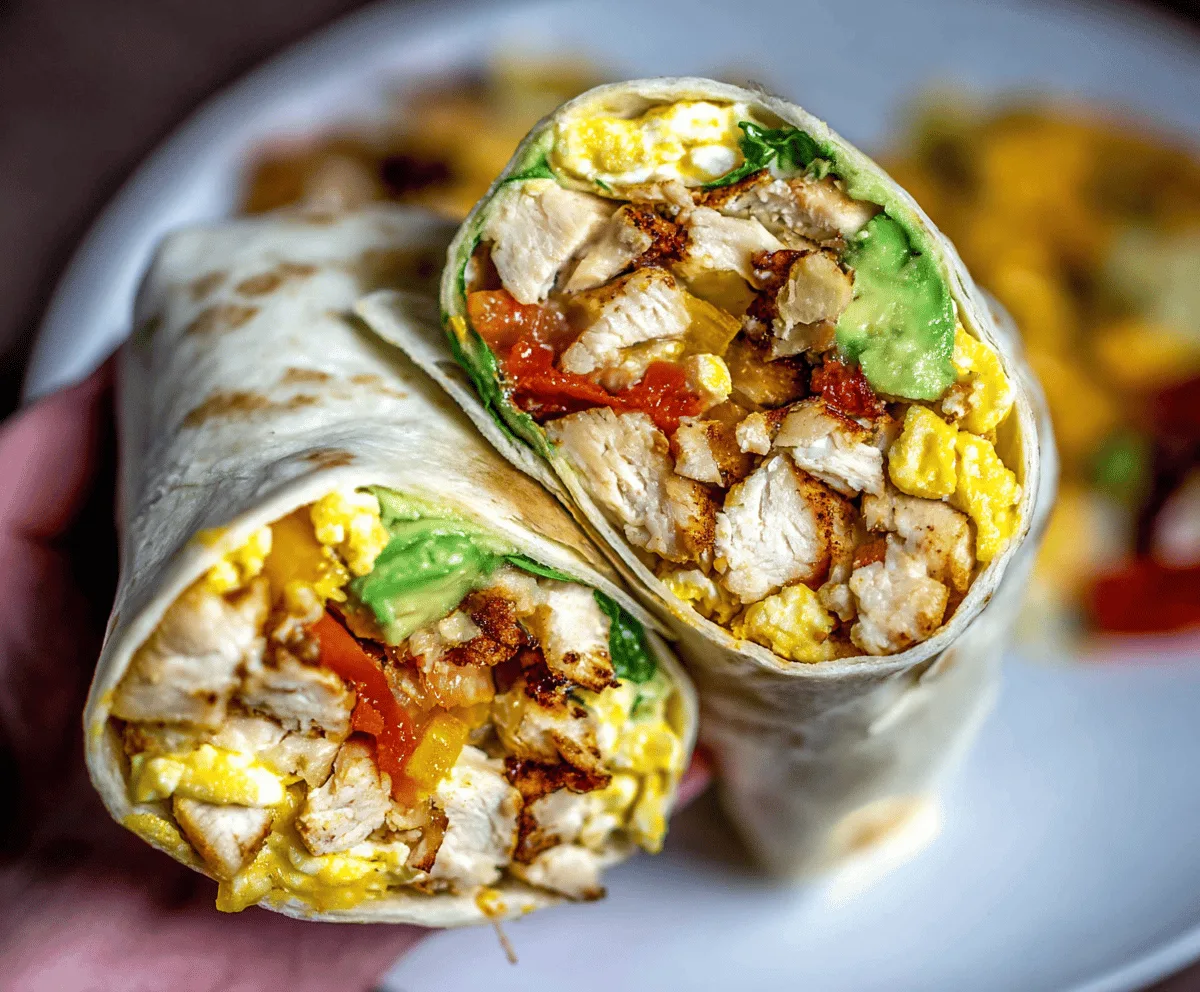 California Chicken Breakfast Burrito Recipe