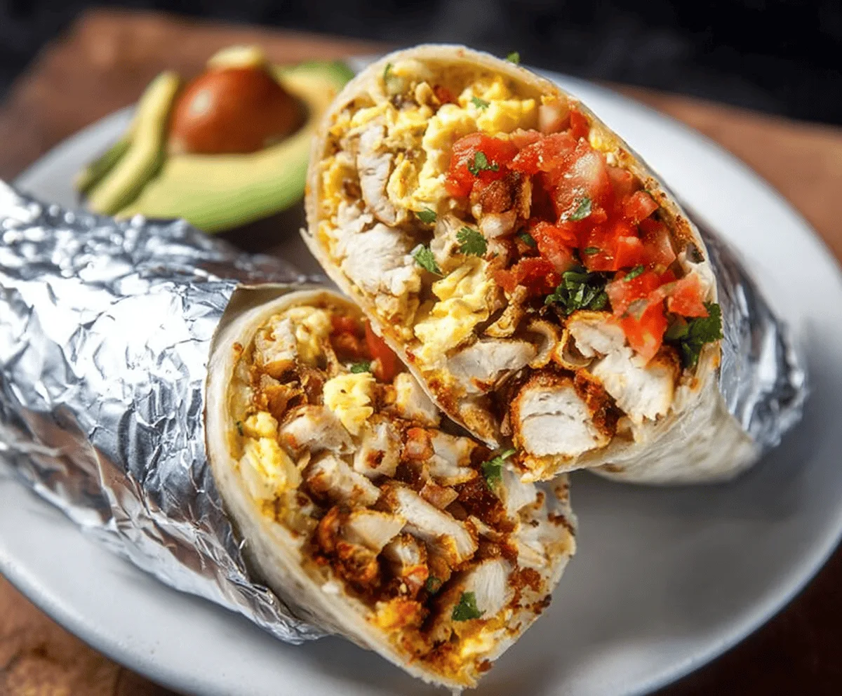 California Chicken Breakfast Burrito Recipe