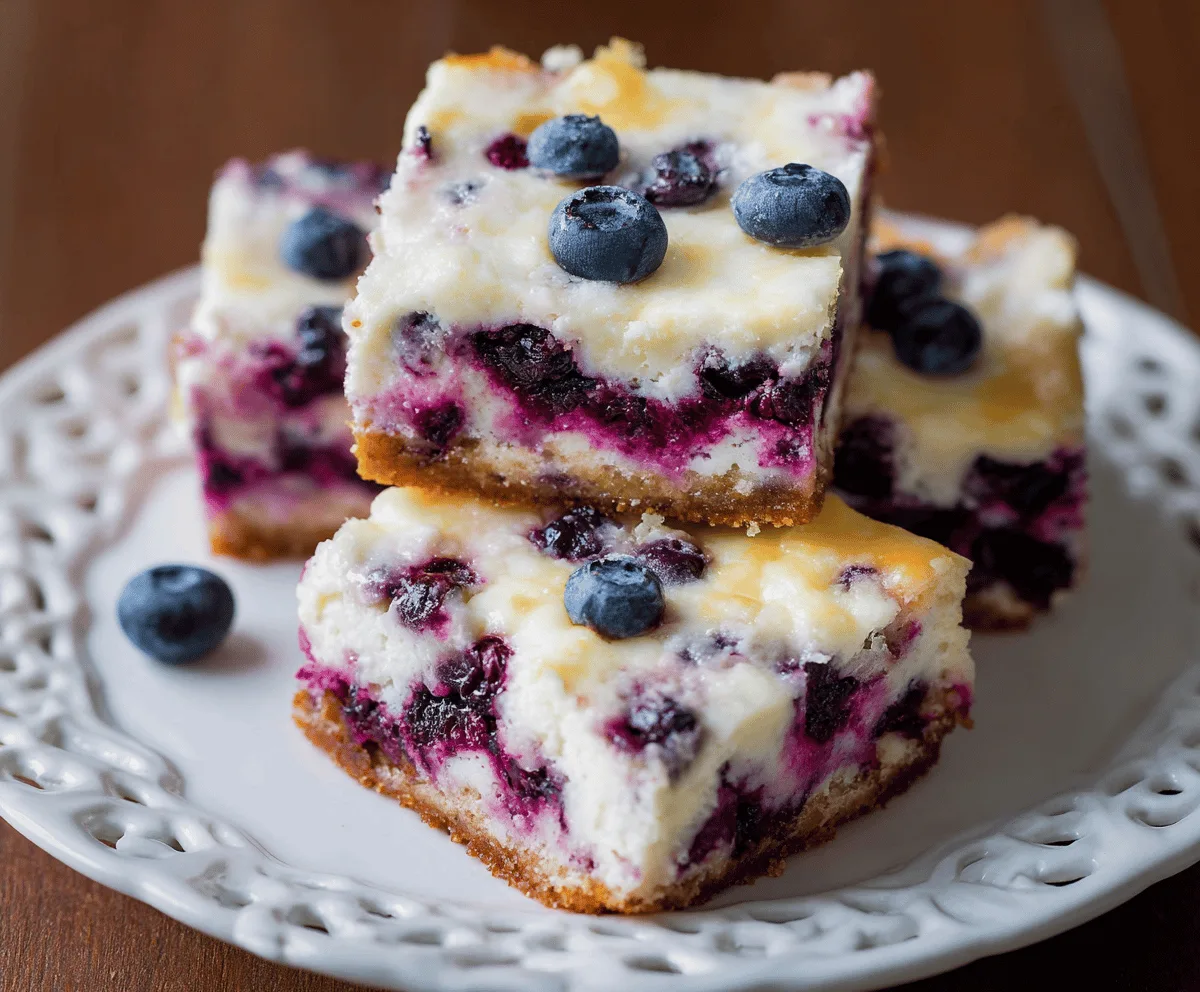 Easy Blueberry Cream Cheese Bars Recipe