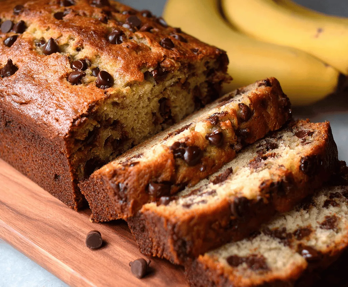 Easy Chocolate Chip Banana Bread Recipe