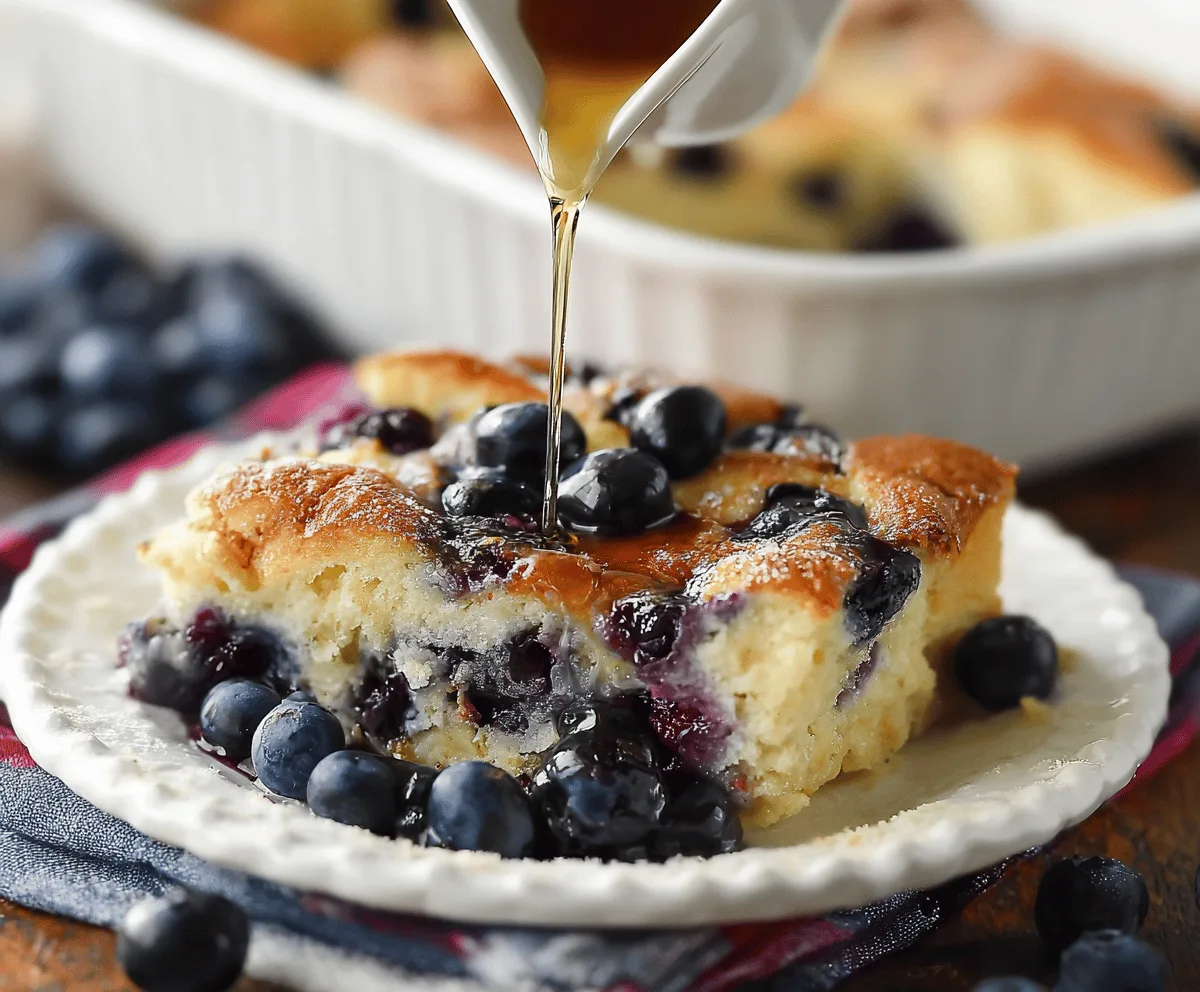 Blueberry Buttermilk Pancake Casserole