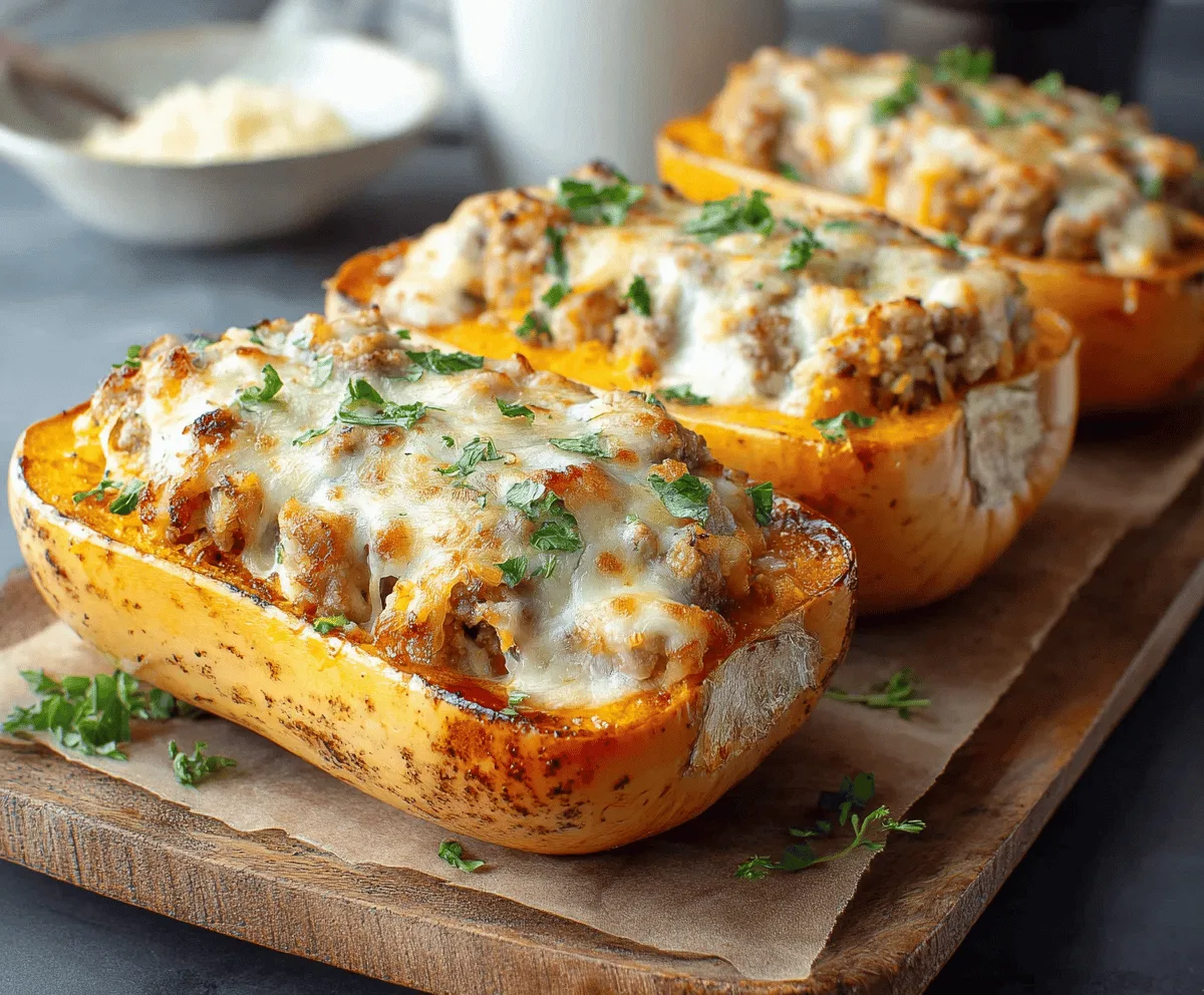 Cheesy Italian Stuffed Butternut Squash