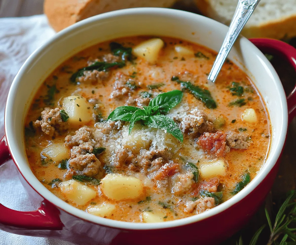 Cozy Italian Sausage Potato Soup