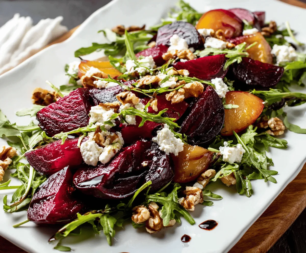 Easy Roasted Beet & Goat Cheese Salad