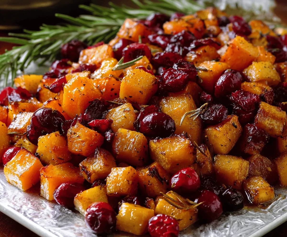 Easy Roasted Butternut Squash & Cranberry