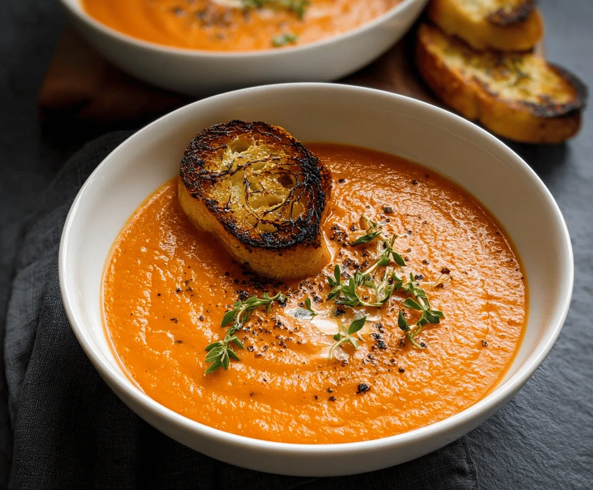 Creamy Roasted Garlic Tomato Soup
