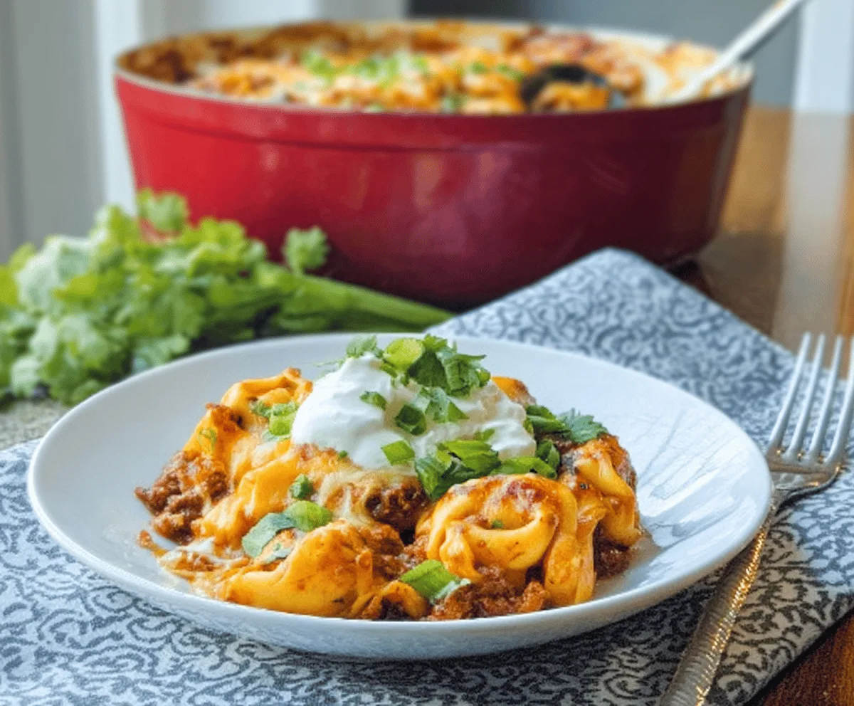 Cheesy Beef Enchiladas Tortellini Recipe