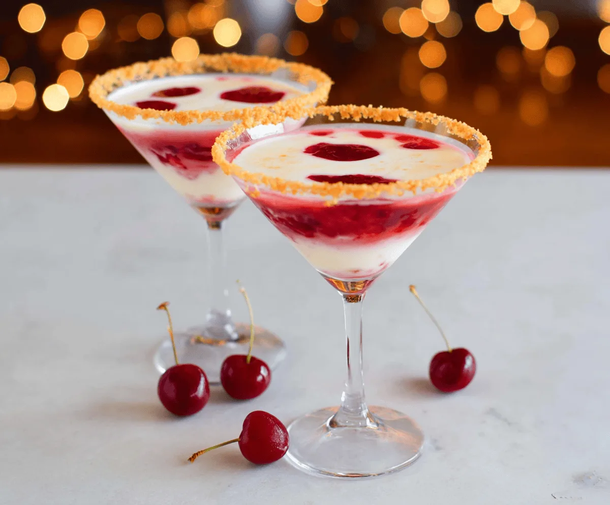 Easy Cherry Cheesecake Martini