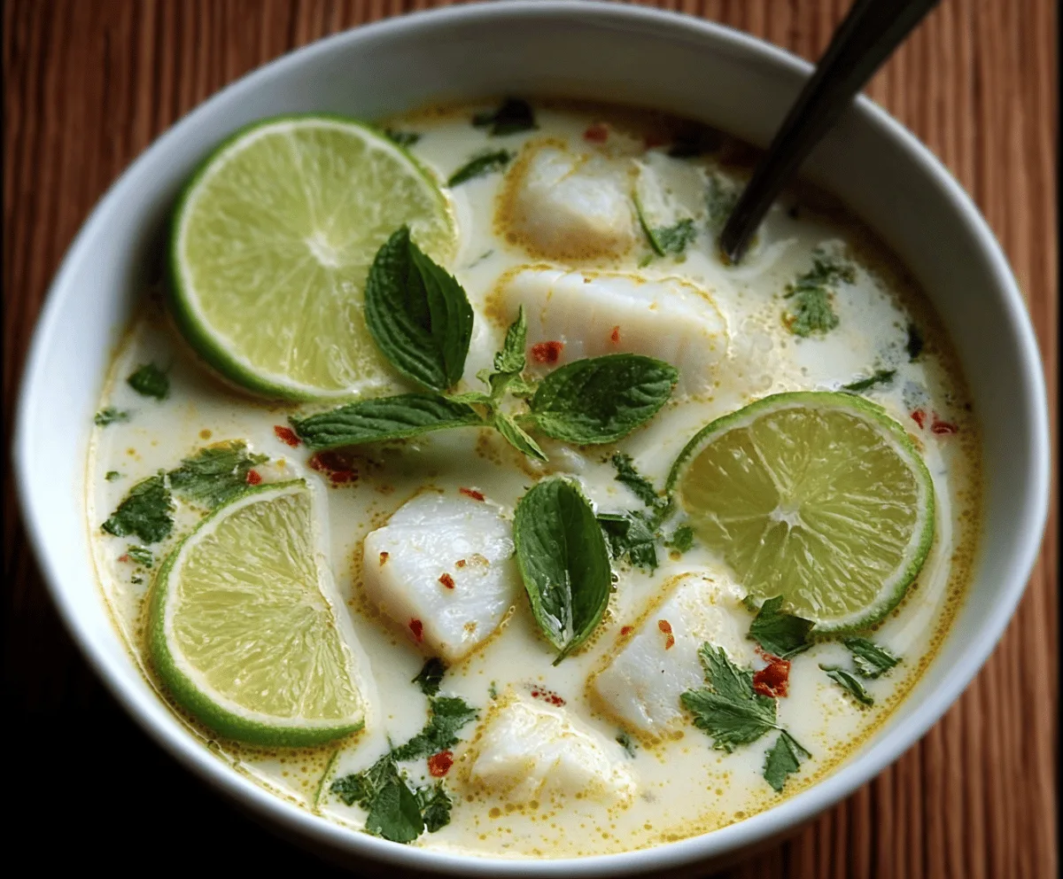 Easy Coconut Lime Fish Soup