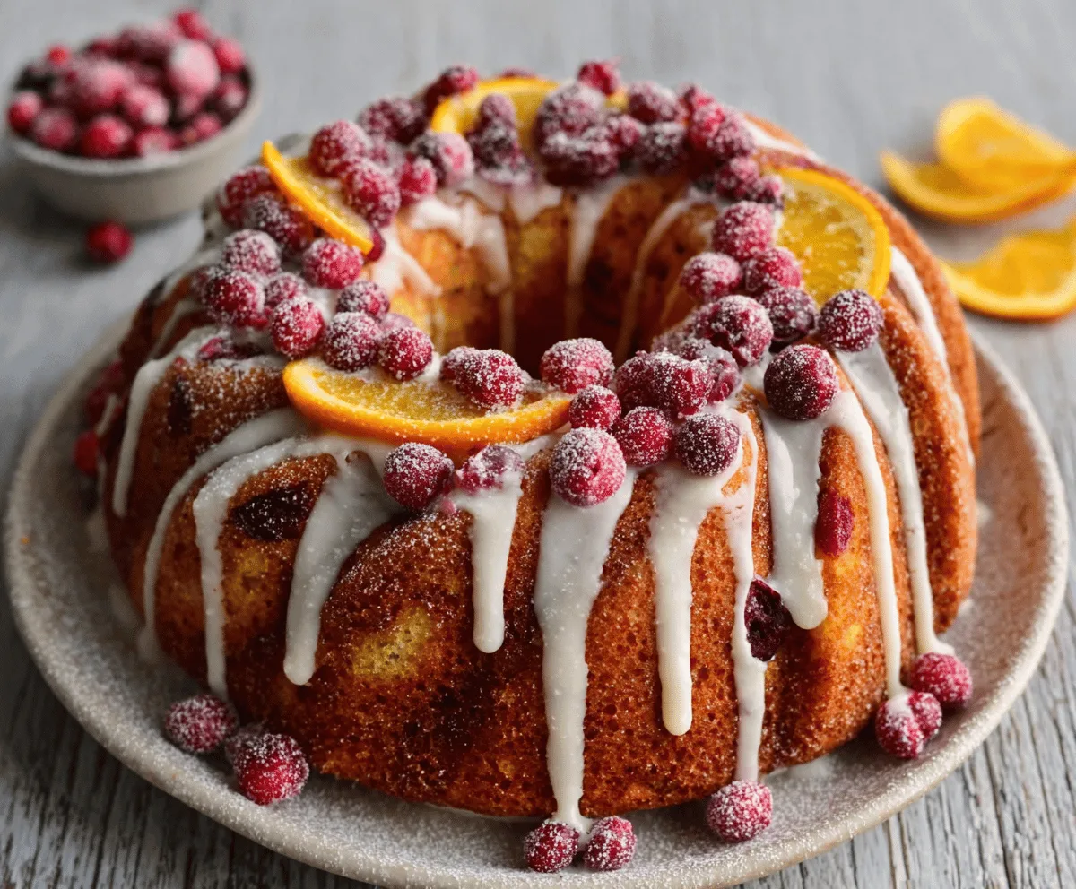 Easy Cranberry Orange Bundt Cake