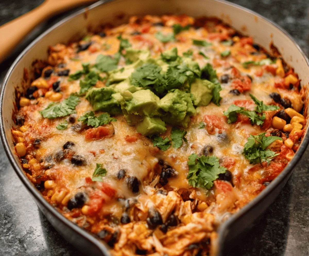 Easy Chicken Burrito Casserole Recipe