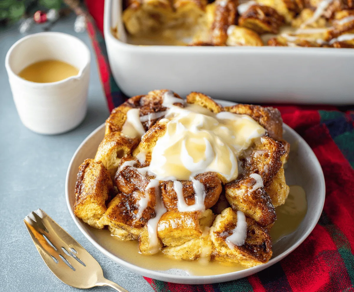 Easy Eggnog French Toast Casserole