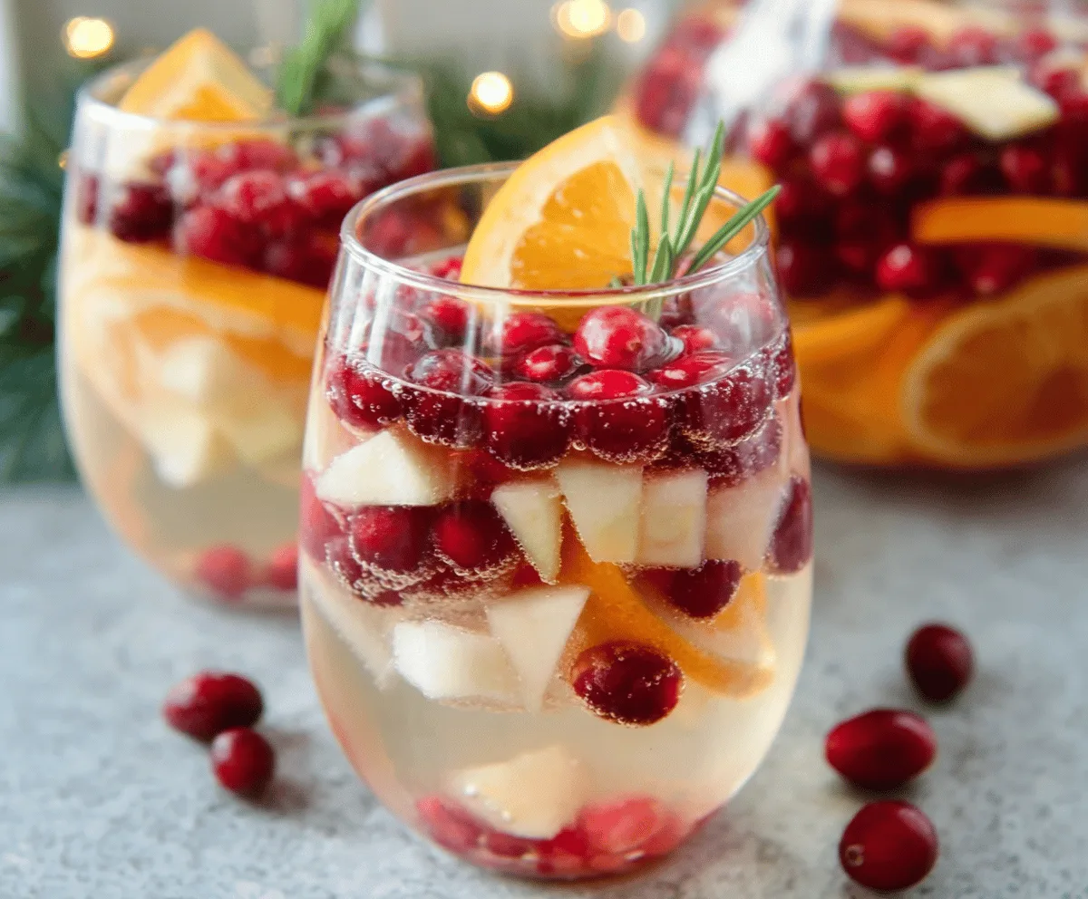 Festive White Christmas Sangria