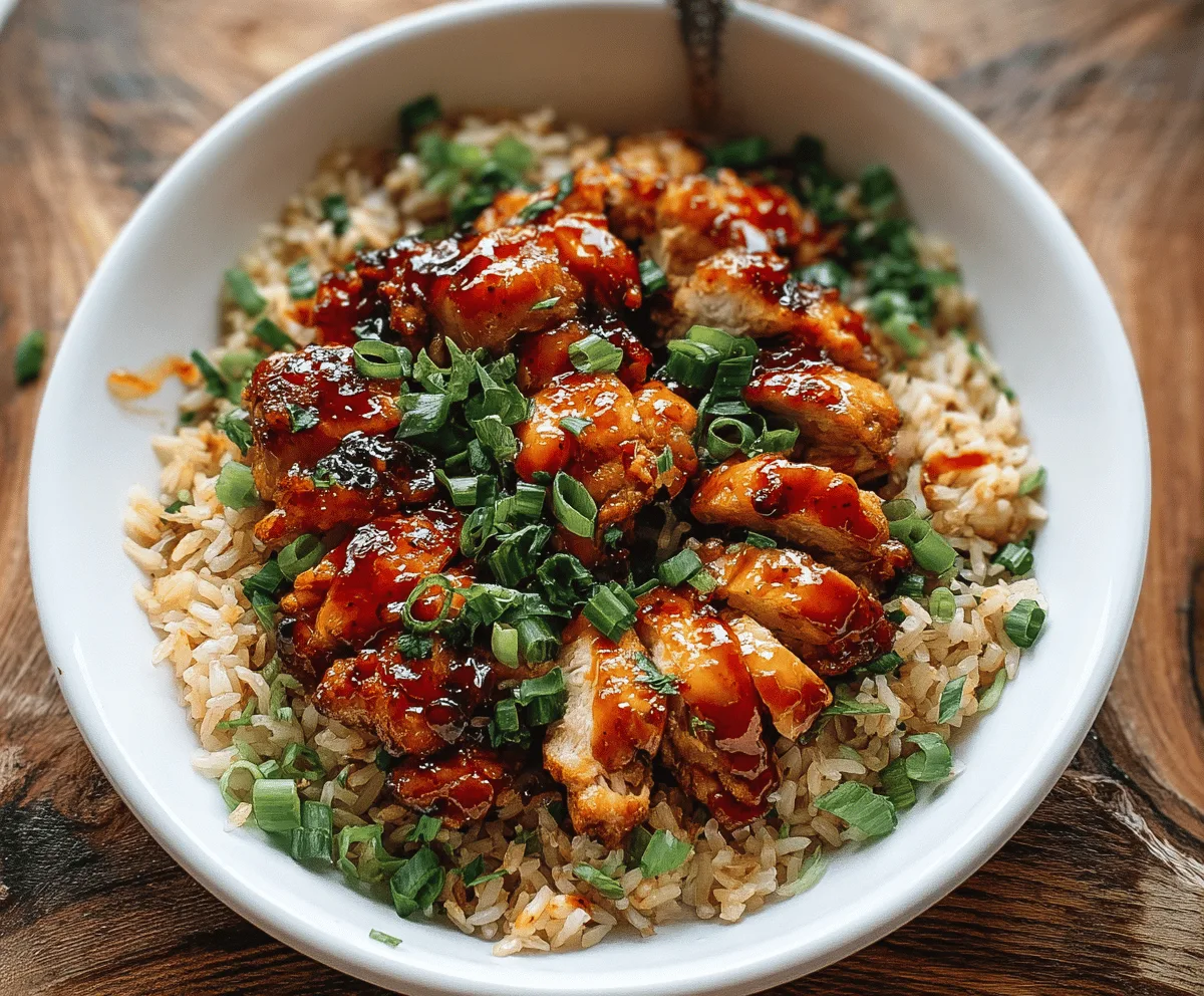 Easy Honey BBQ Chicken Rice