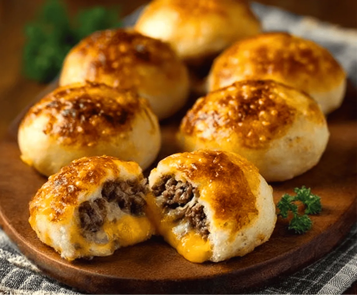 Garlic Parmesan Cheeseburger Bombs