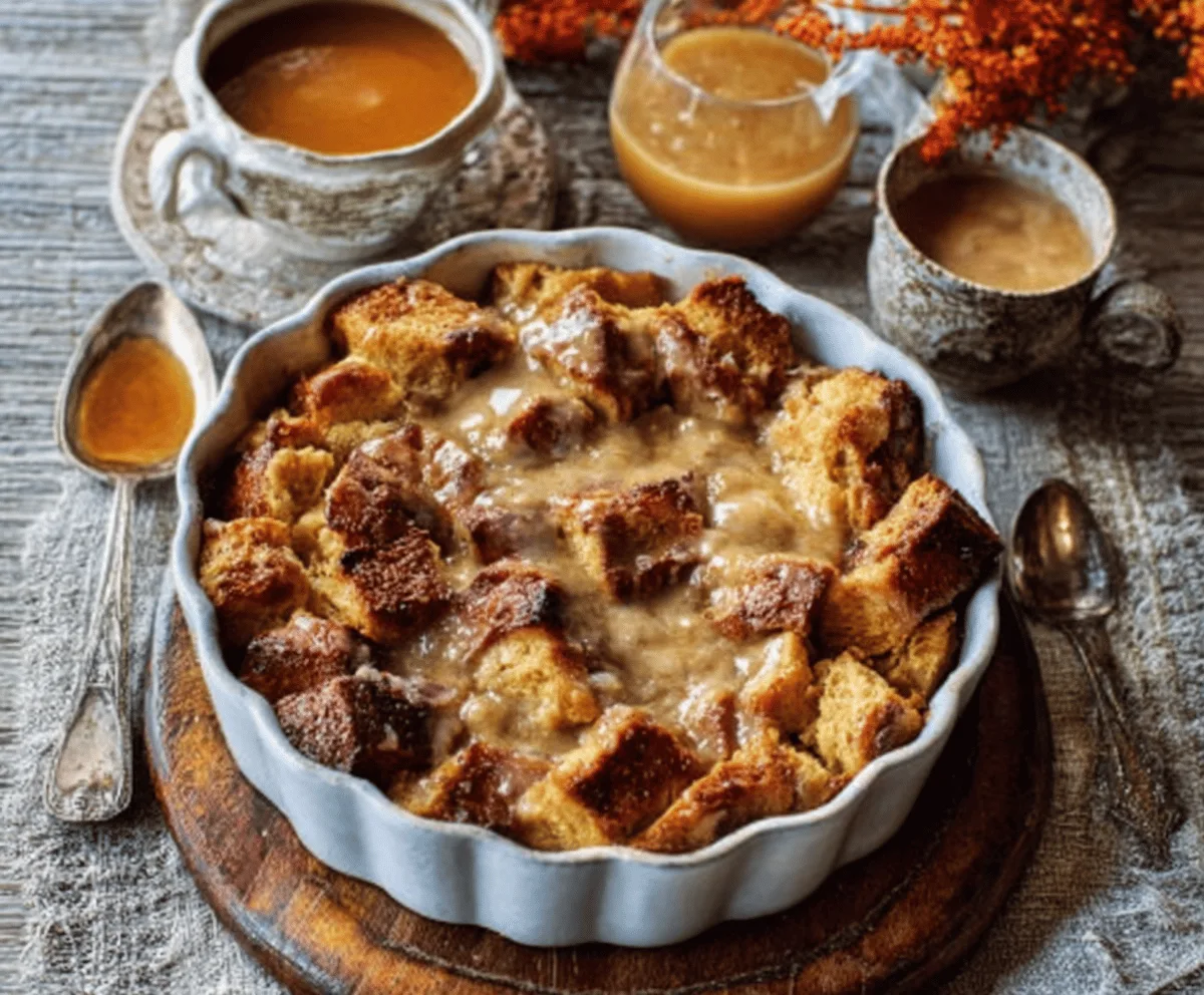 Easy Maple Pumpkin Bread Pudding