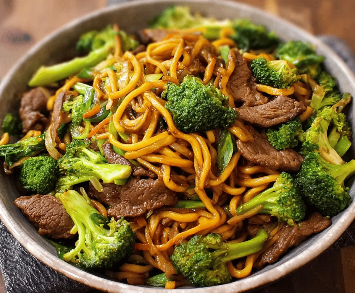 Easy Beef & Broccoli Lo Mein