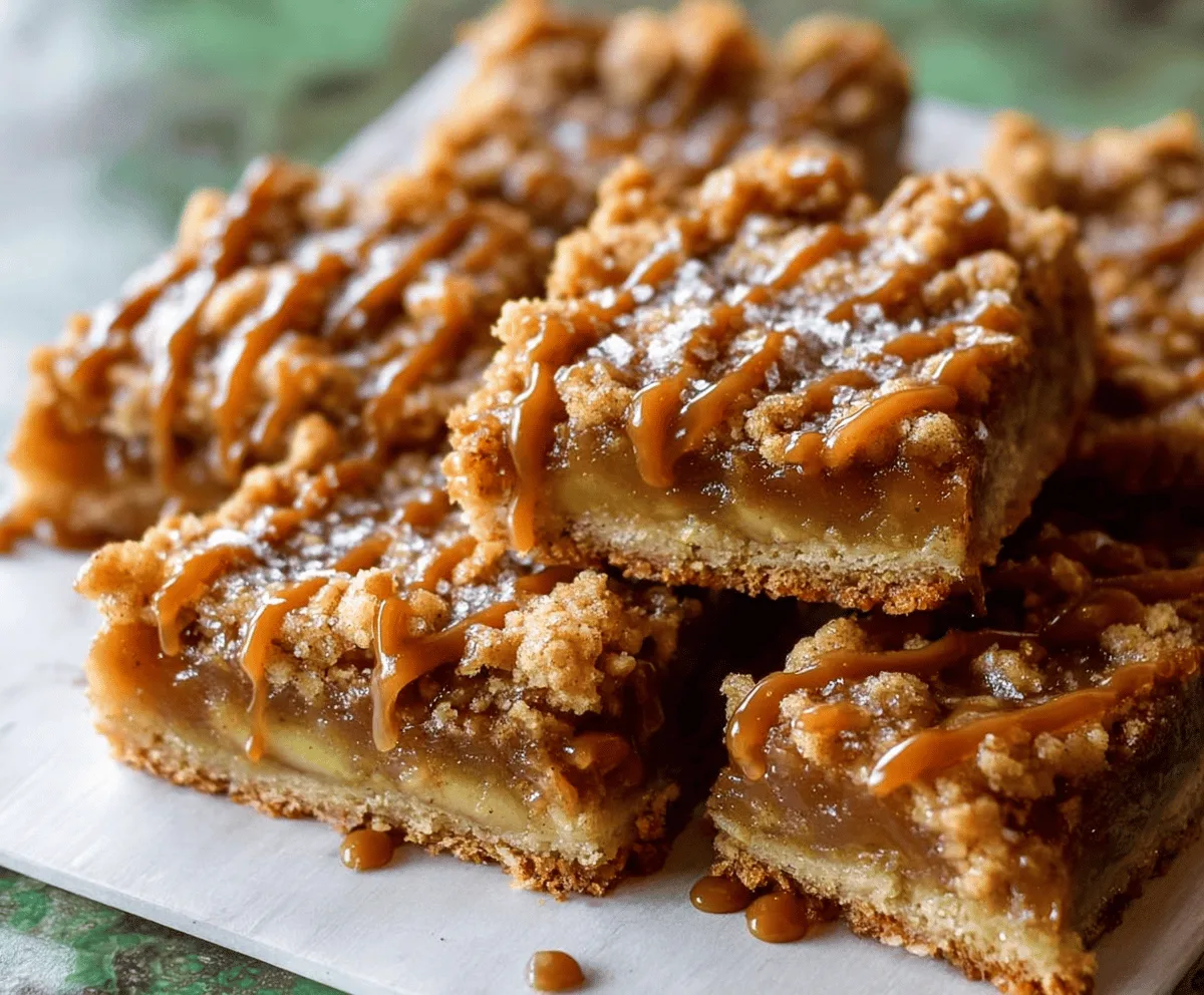 Easy Salted Caramel Apple Pie Bars