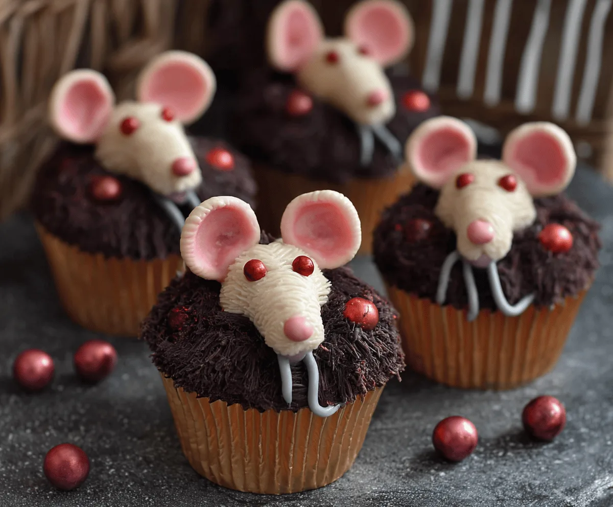 Fun Silly Rat Cake Cupcakes