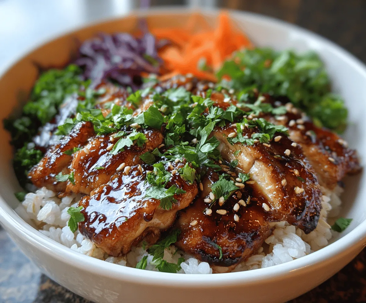 Easy Sticky Chicken Rice Bowls
