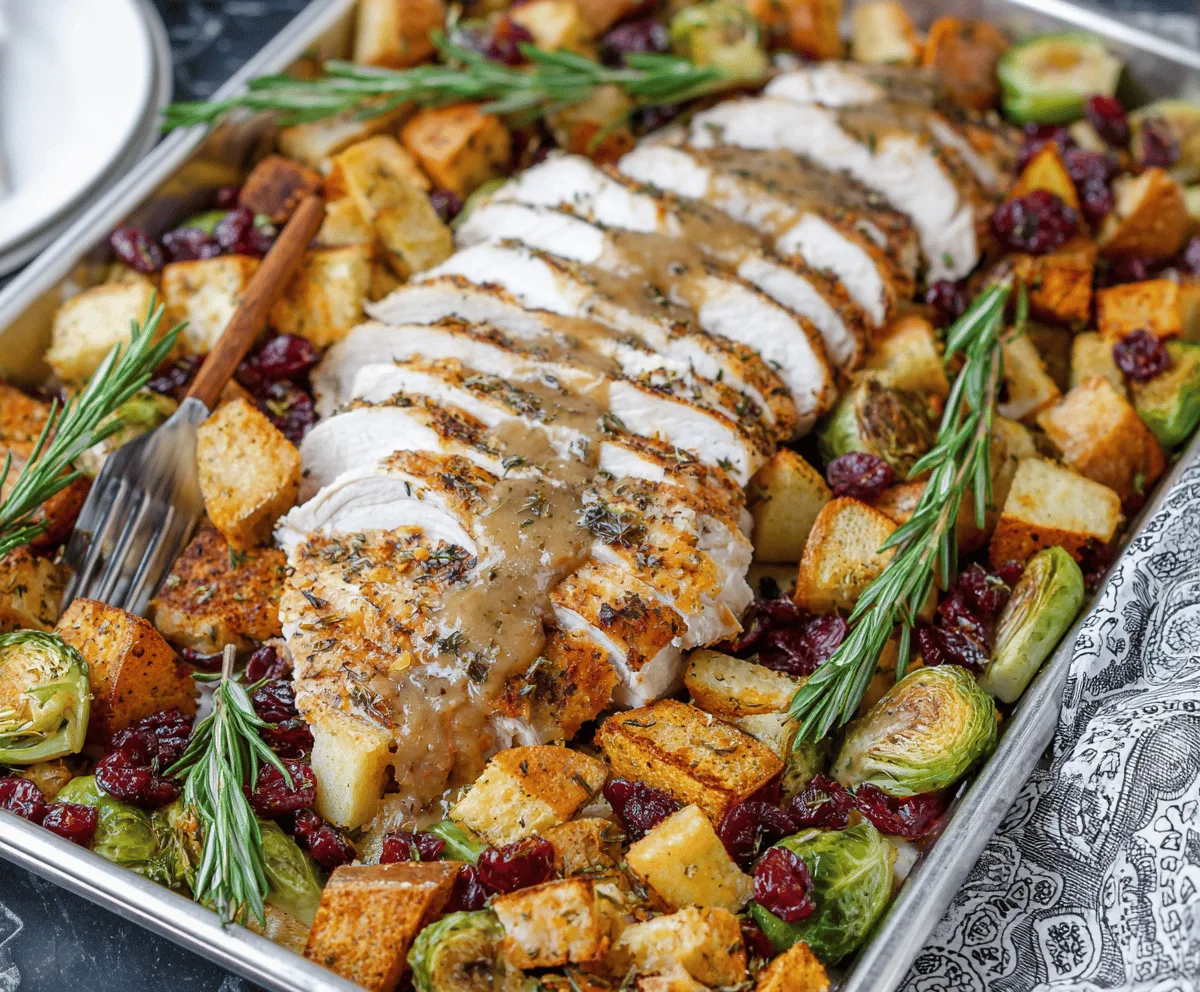 Easy Turkey & Gravy Sheet Pan Dinner