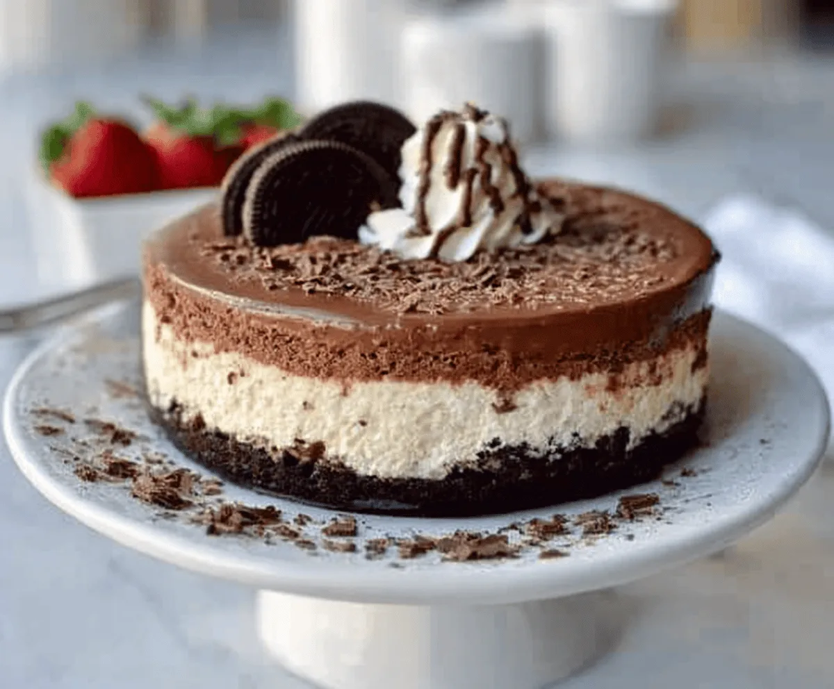 Easy Tuxedo Cheesecake Recipe