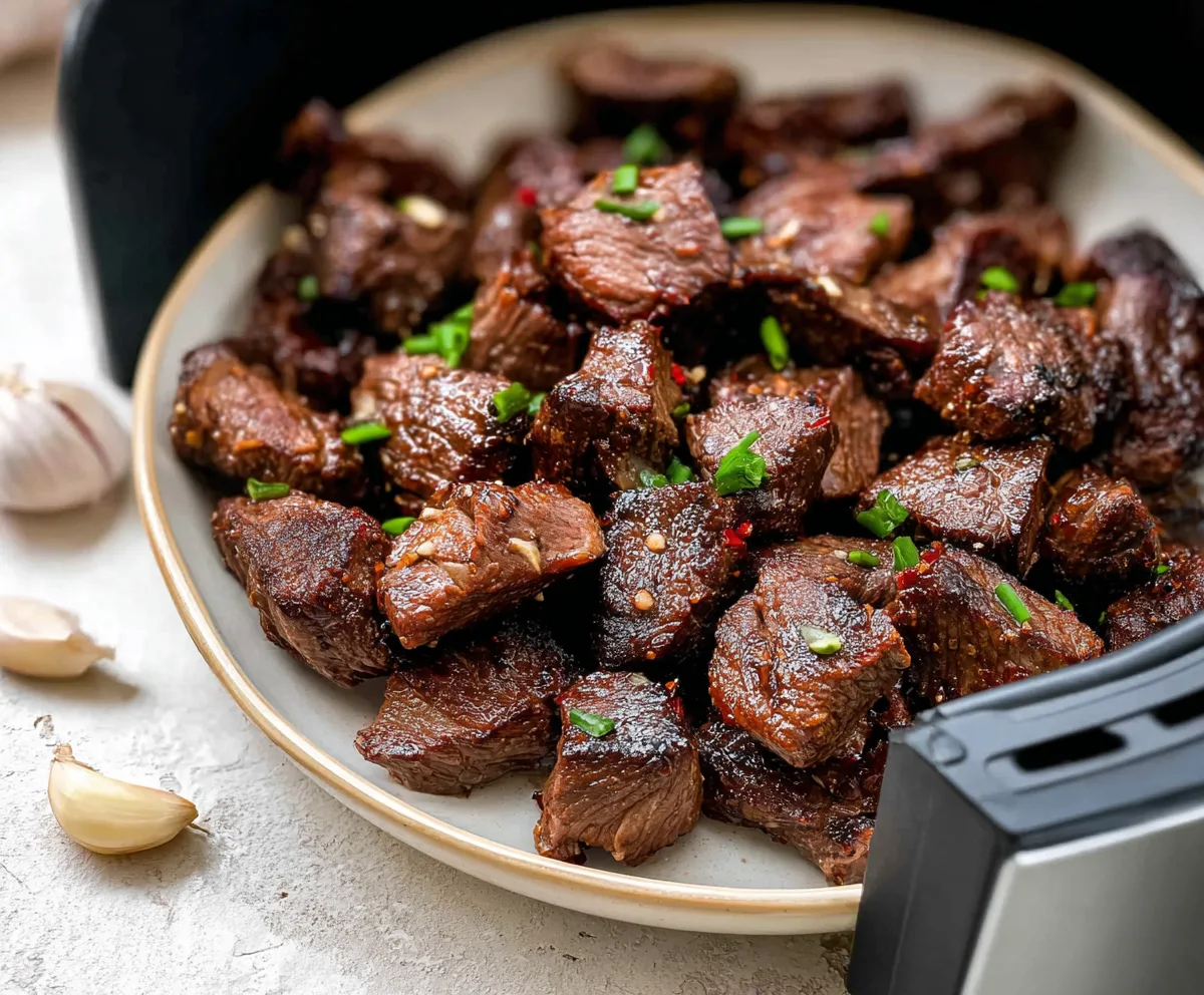 Crispy Air Fryer Garlic Steak Bites