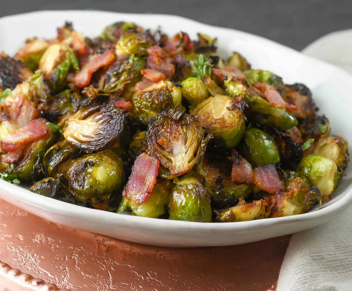Easy Roasted Brussels Sprouts with Bacon