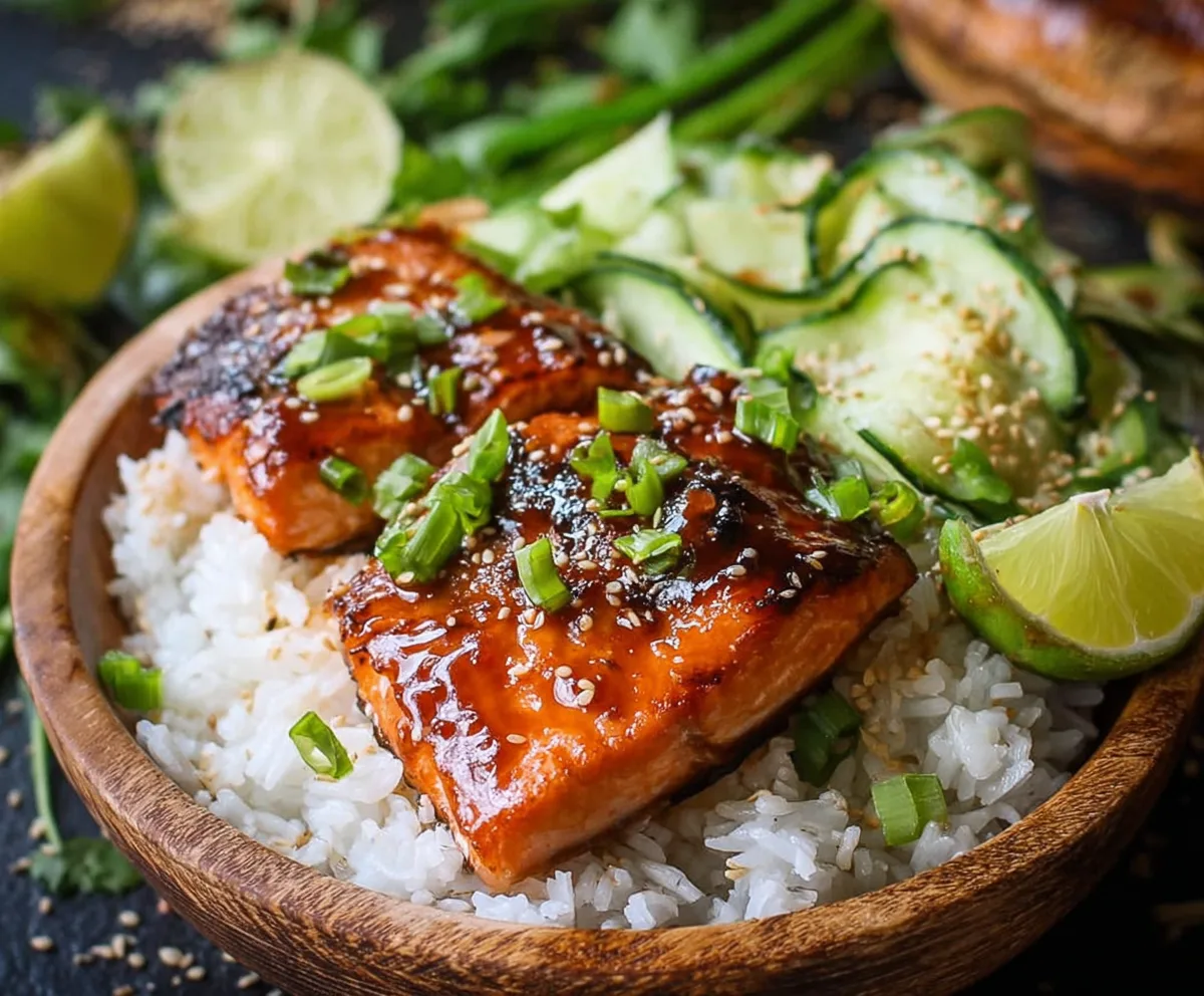 Easy Teriyaki Salmon Rice Bowls