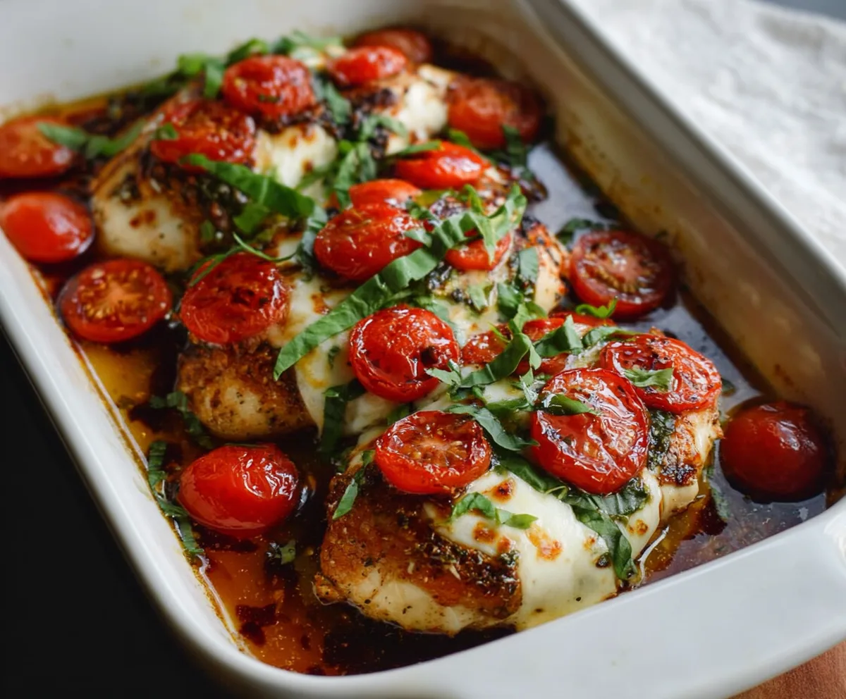 Easy Baked Caprese Chicken