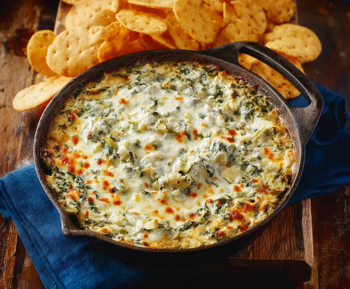 Easy Baked Spinach Artichoke Dip