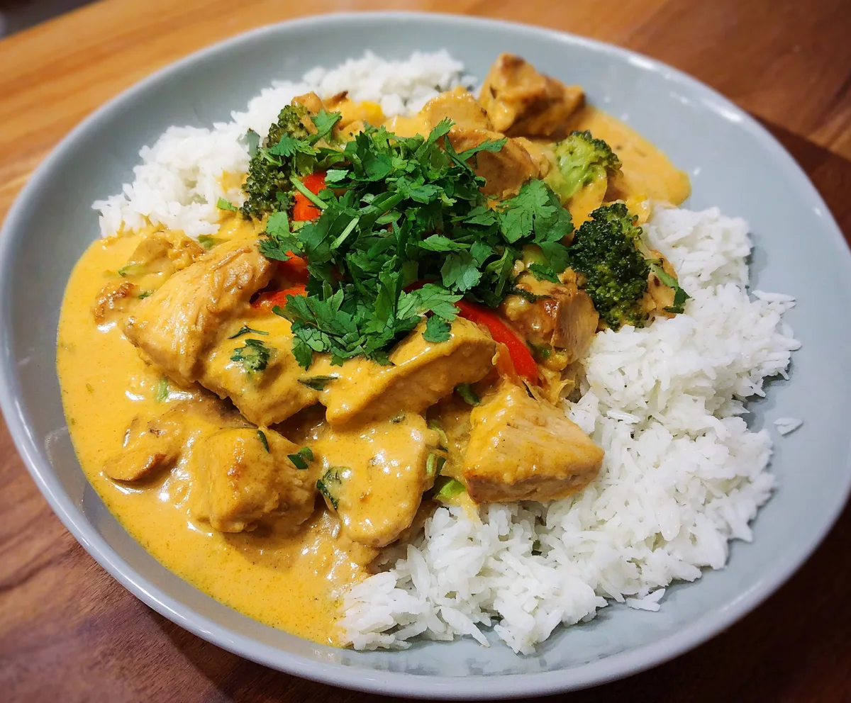 Easy Coconut Curry Chicken with Rice