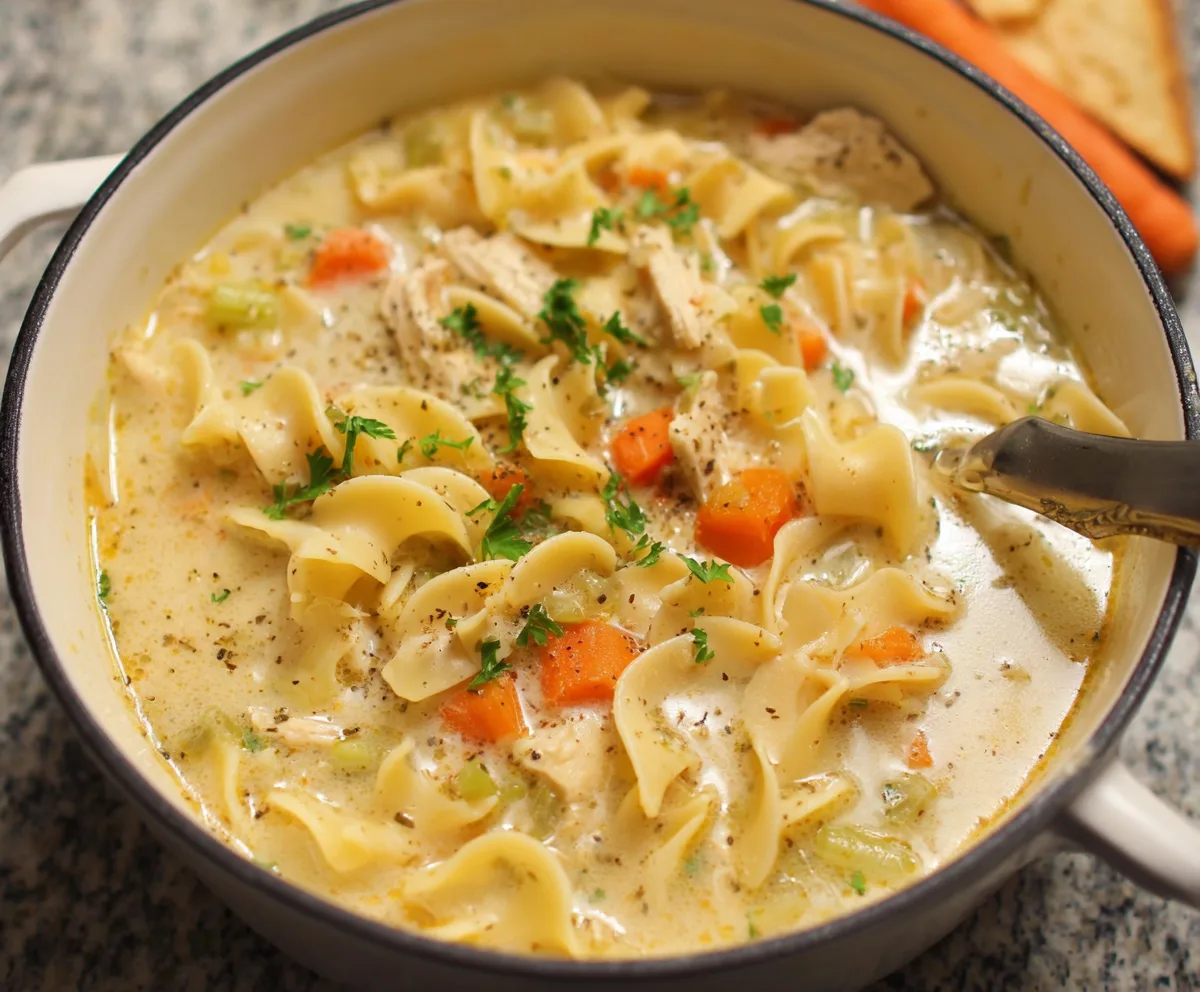 Creamy Chicken Noodle Soup Recipe