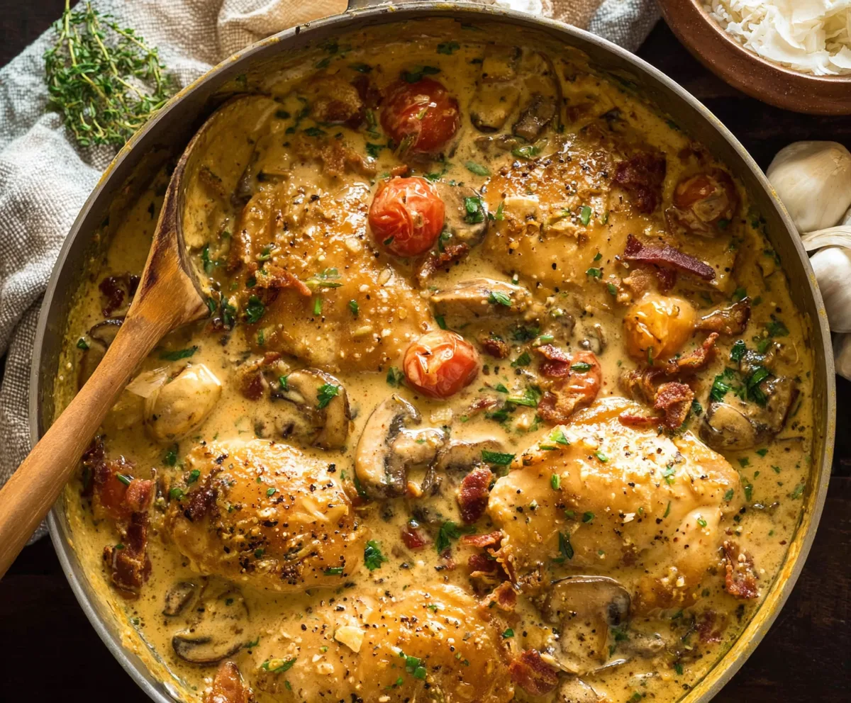 Easy Creamy Garlic Chicken Skillet