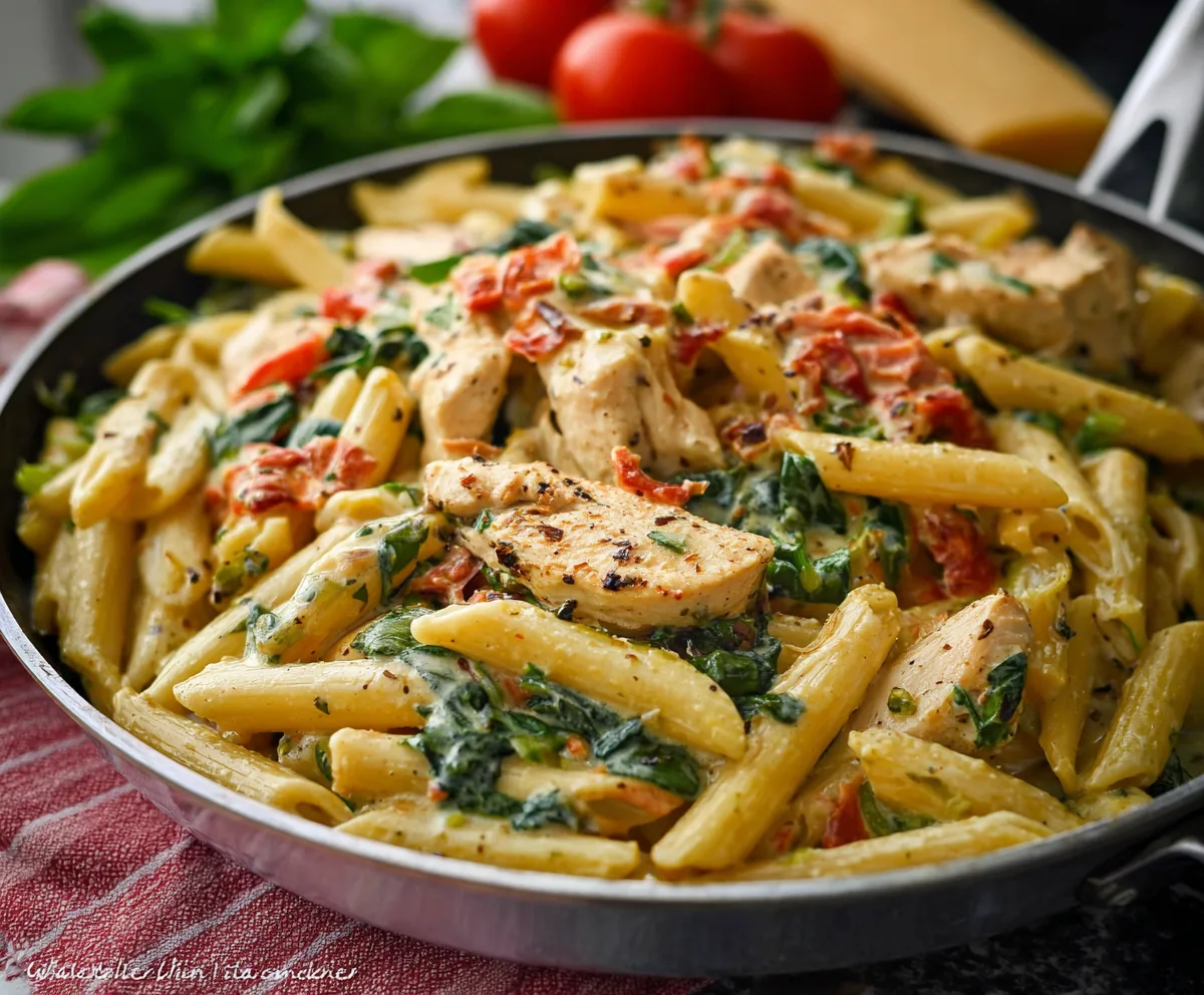 Creamy Tuscan Chicken Pasta Recipe