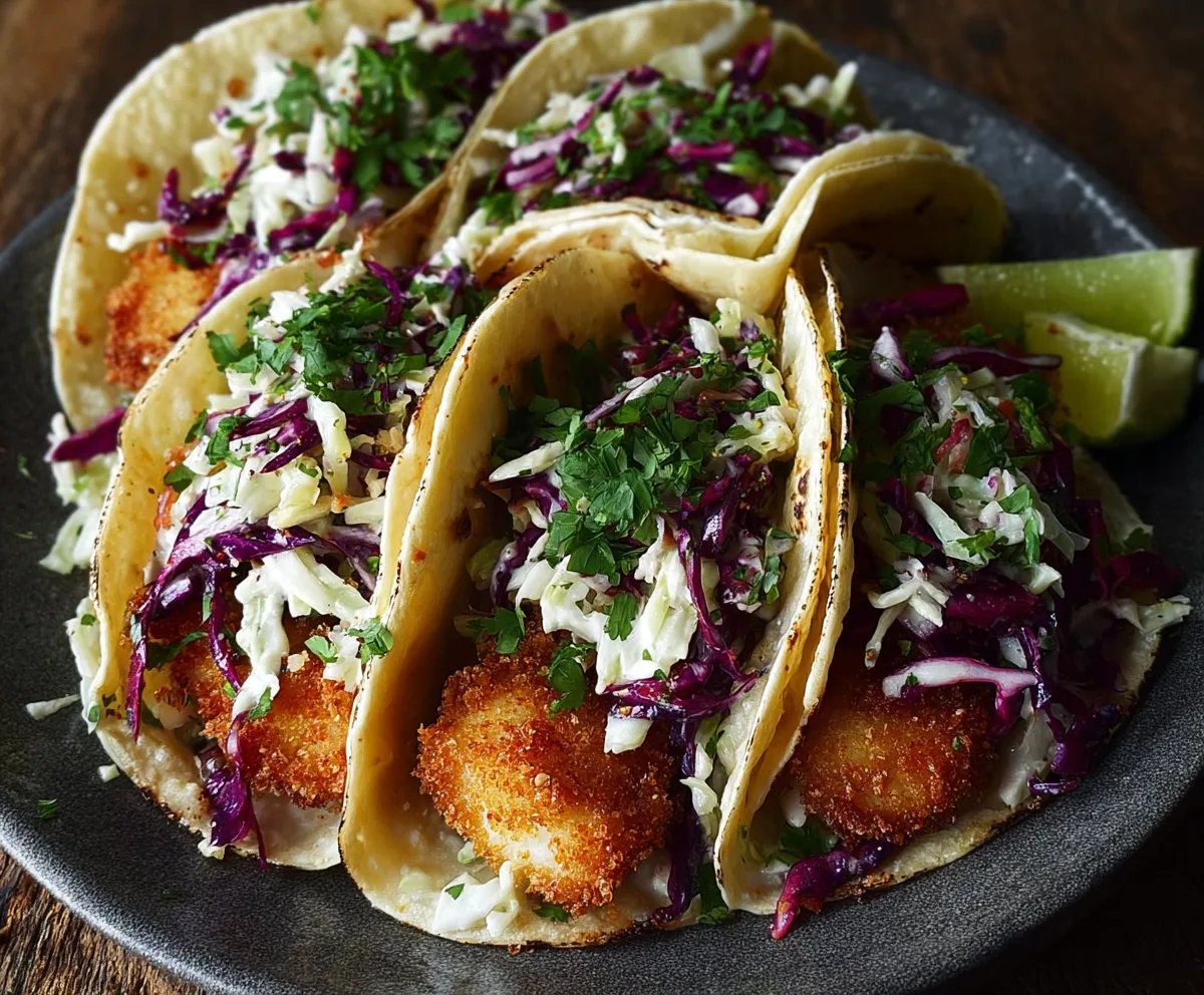 Crispy Fish Tacos with Fresh Slaw