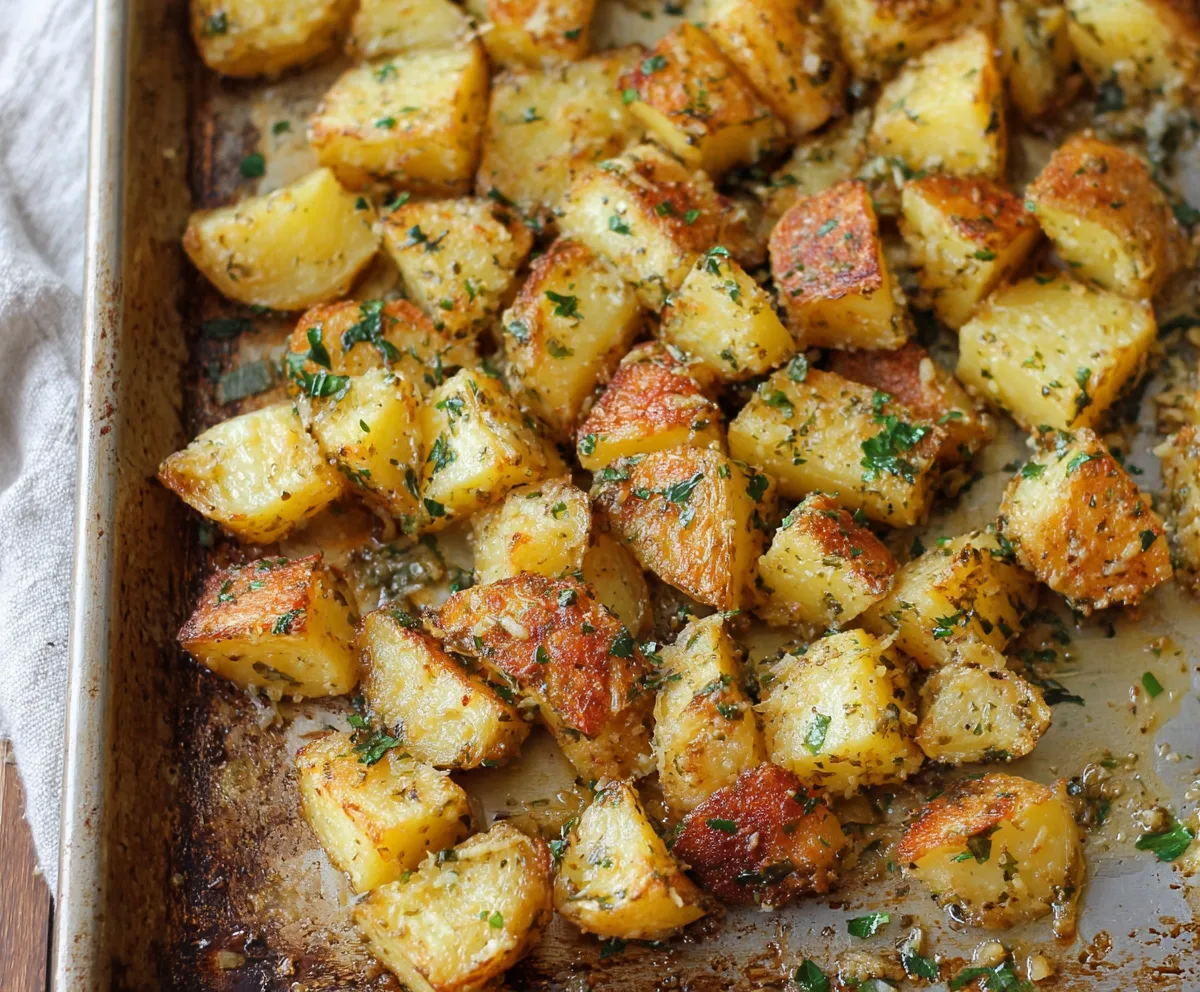 Crispy Garlic Parmesan Potatoes