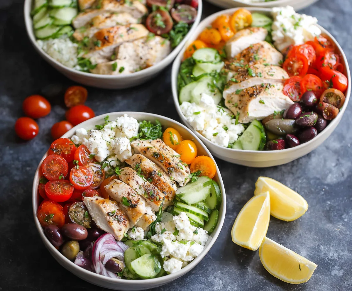 Easy Greek Chicken Meal Prep Bowls
