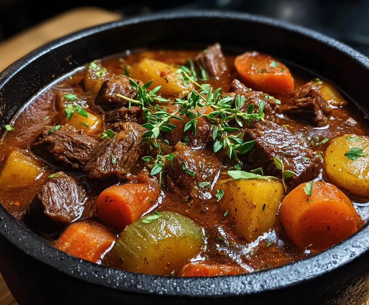 Hearty Beef Stew with Root Veggies