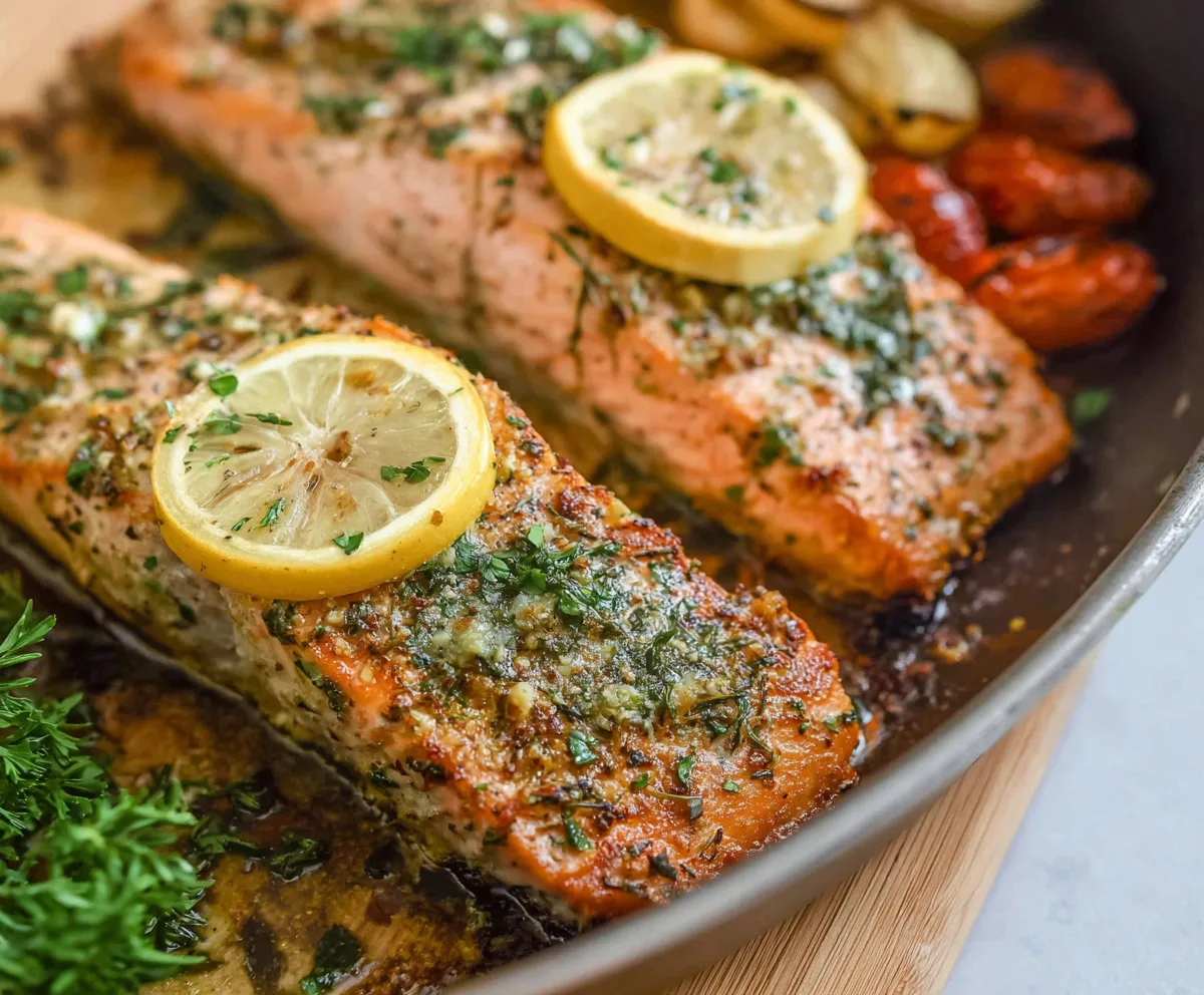 Easy Lemon Herb Roasted Salmon