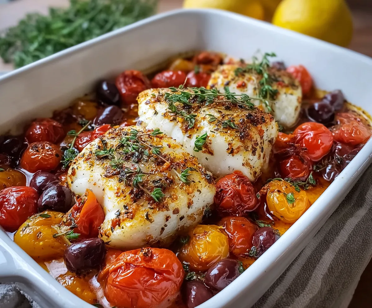 Easy Mediterranean Baked Cod Recipe