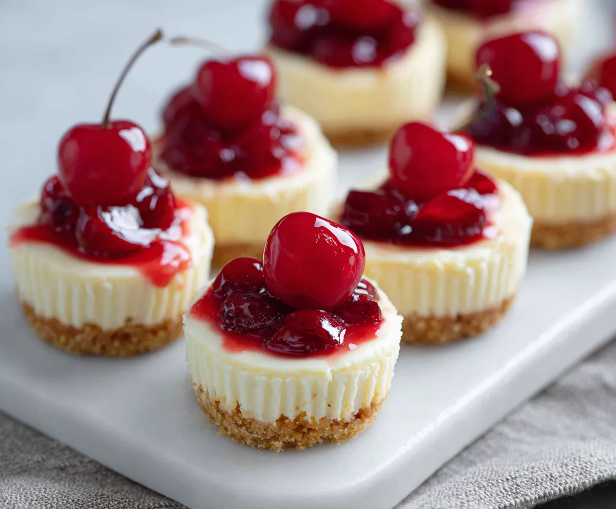 Mini Cherry Cheesecake Bites