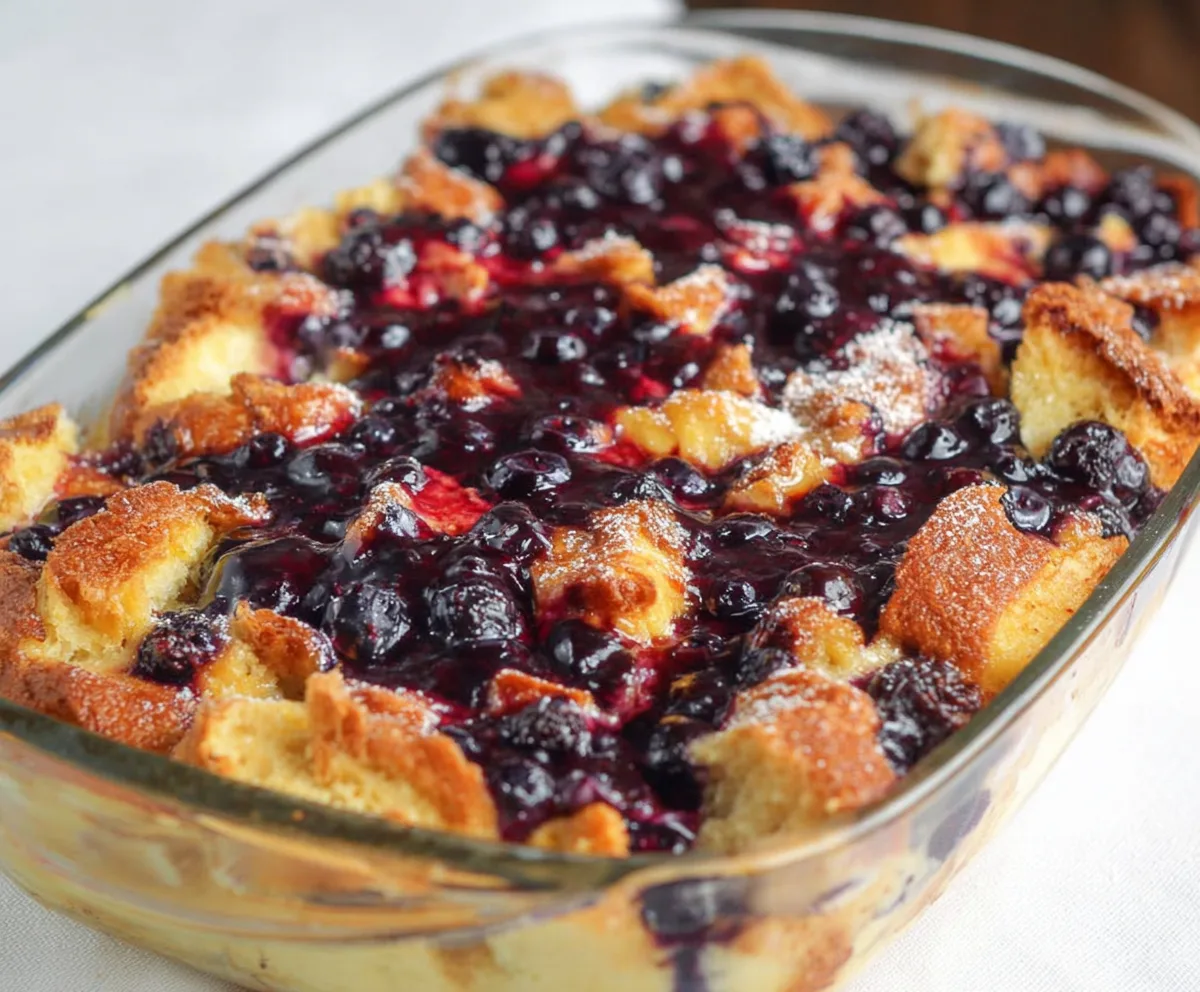 Easy Overnight Blueberry French Toast