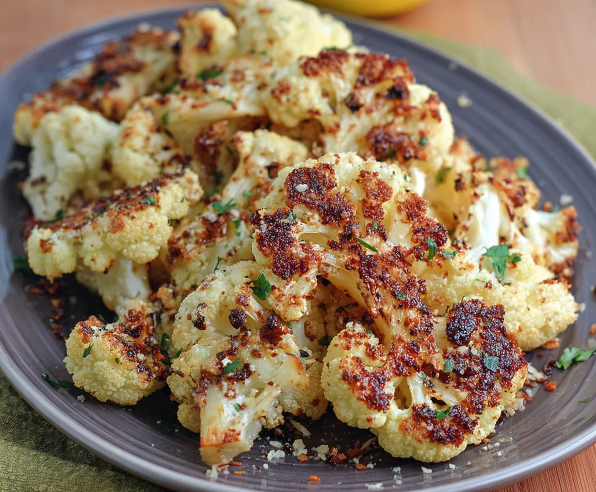 Easy Parmesan Roasted Cauliflower