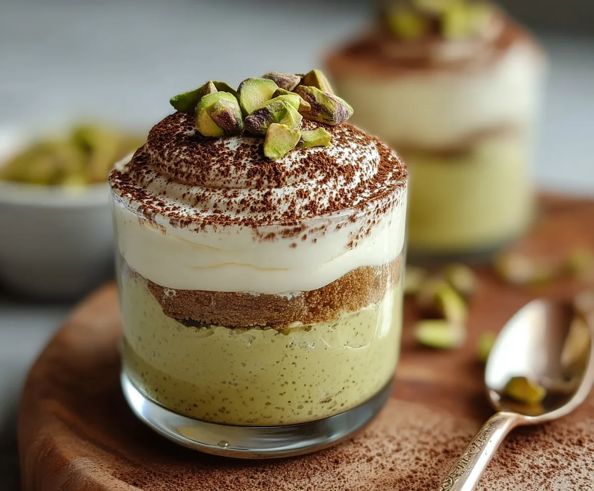 Easy Pistachio Tiramisu Cups