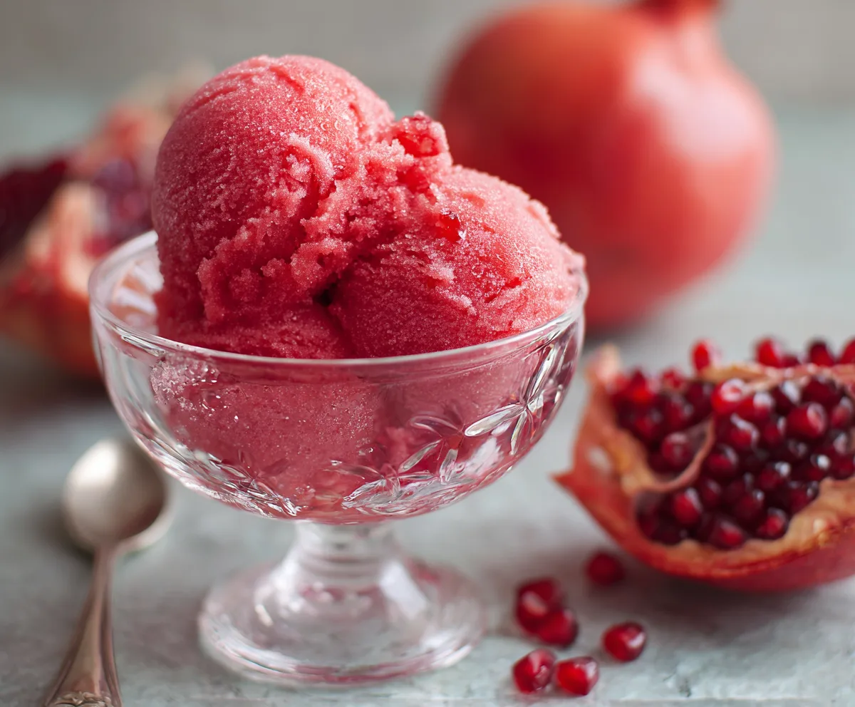 Refreshing Pomegranate Champagne Sorbet Recipe