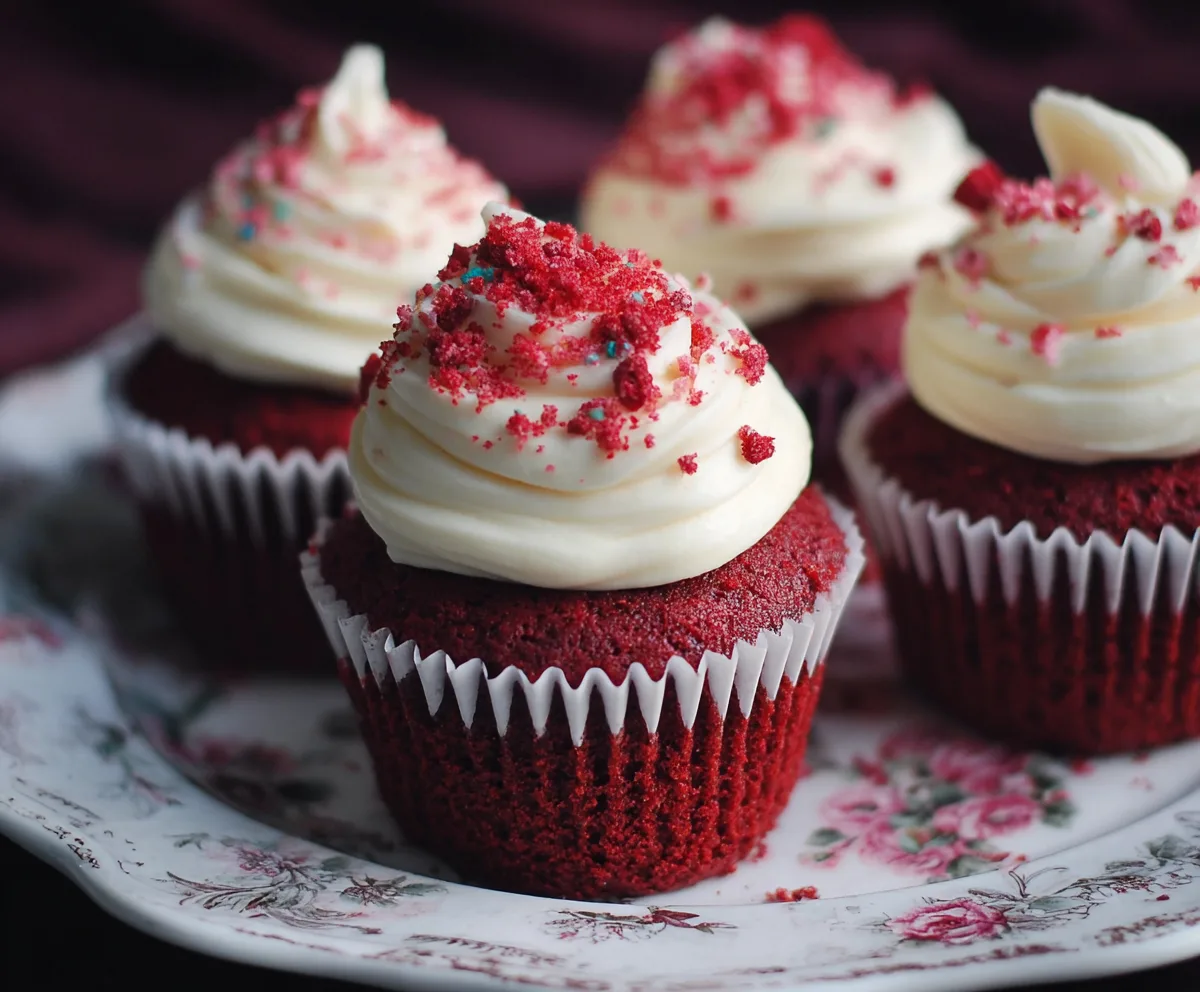 Red Velvet Cupcakes with Cream Cheese Frosting