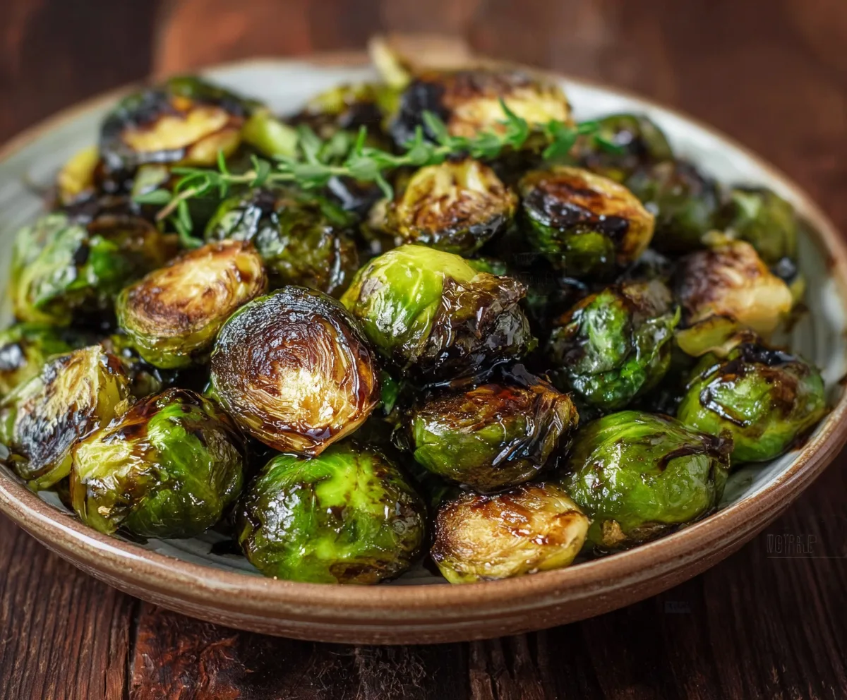 Easy Roasted Brussels Sprouts with Sweet Balsamic Glaze