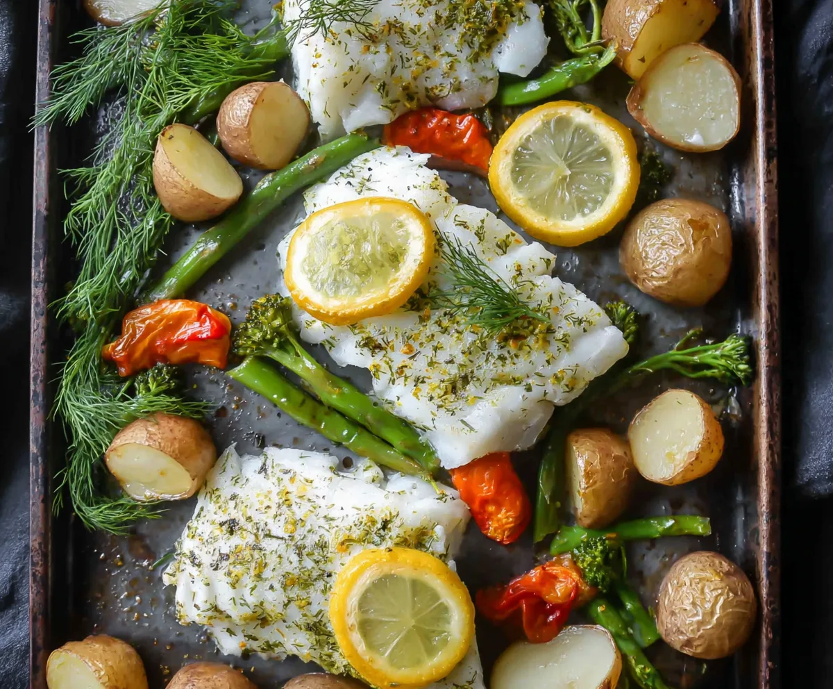 Easy Sheet Pan Lemon Dill Cod