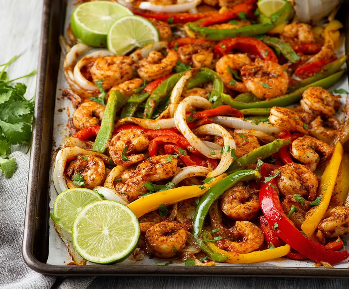 Easy Sheet Pan Shrimp Fajitas